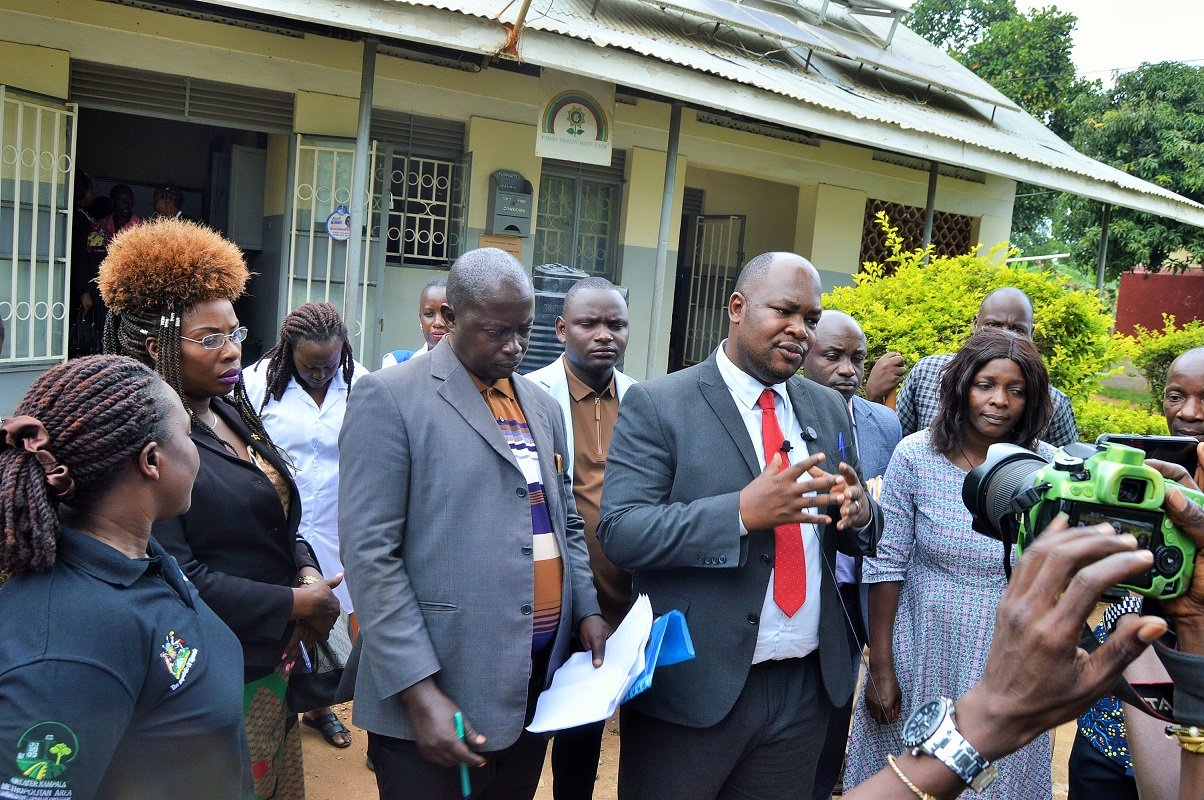 District Chairman - Hon Peter Kawuki and Council members visit Nindye Health Centre III during Field work