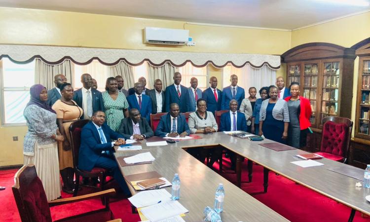 Signing of MoU between Office of the President Ministry of Kampala Capital City and Metropolitan Affairs and Sub National Entities of GKMA