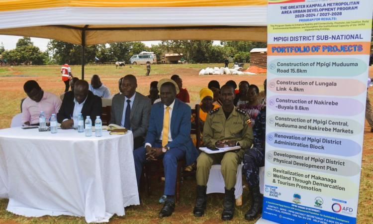 District leadership attending a community baraza at Kammengo play grounds