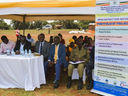 District leadership attending a community baraza at Kammengo play grounds