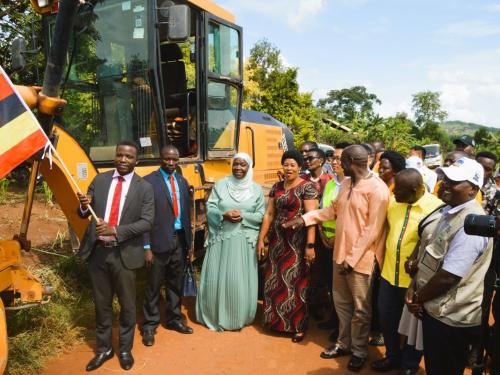 Minister for Kampala Hajjat Misa Kabanda commissions a 15.6 Mpigi-Muduuma road
